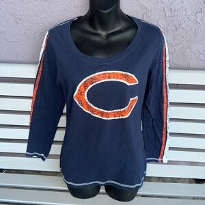 Navy Blue Chicago Bears Long Sleeve Shirt